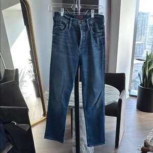 MOTHER Blue Straight Jeans High-Rise